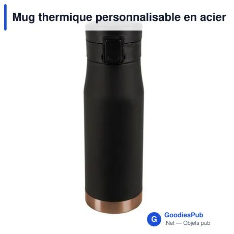 Mug thermique personnalisable en acier inoxydable avec logo - Mauro Conti