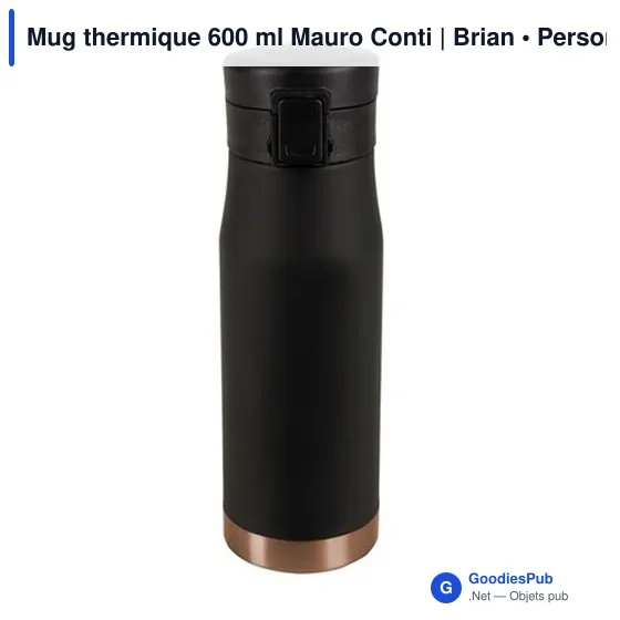 Mug thermique personnalisable en acier inoxydable avec logo - Mauro Conti - Image 1