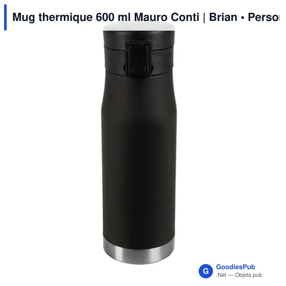 Mug thermique personnalisable 600 ml Mauro Conti en acier inoxydableavec logo - Image 1