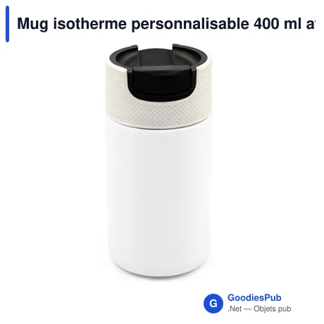 Mug isotherme personnalisable 400 ml avec logo - Air Gifts Nabila