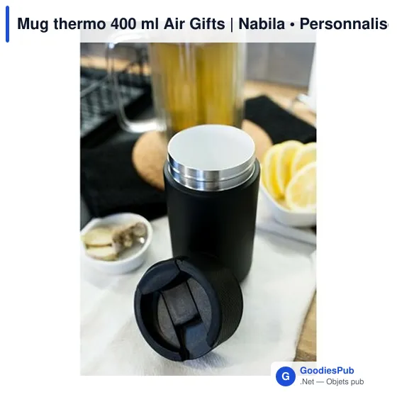 Mug isotherme personnalisable 400 ml avec logo - Air Gifts Nabila - Image 2