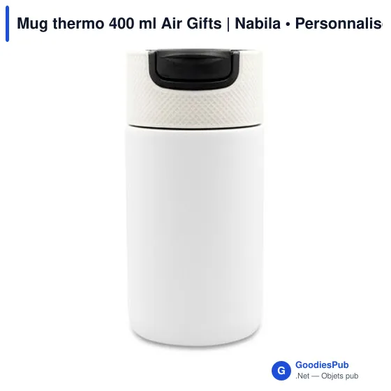 Mug isotherme personnalisable 400 ml avec logo - Air Gifts Nabila - Image 5