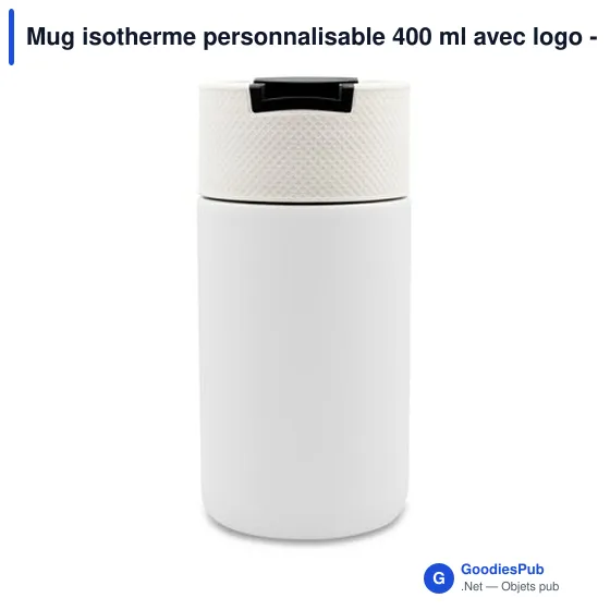 Mug isotherme personnalisable 400 ml avec logo - Air Gifts Nabila - Image 7