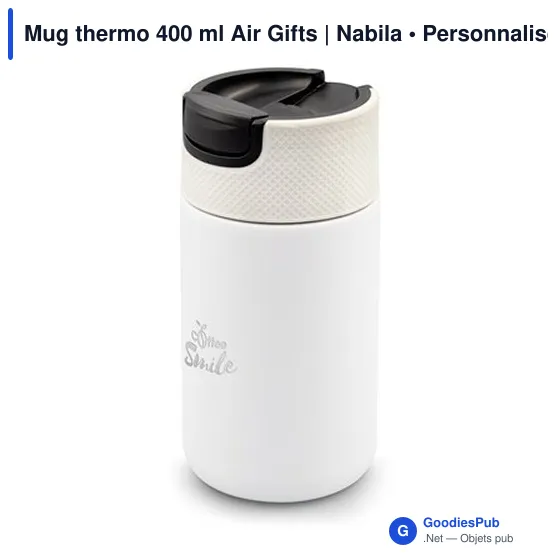 Mug isotherme personnalisable 400 ml avec logo - Air Gifts Nabila - Image 8