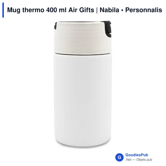 Mug isotherme personnalisable 400 ml avec logo - Air Gifts Nabila - Image 9