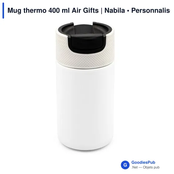 Mug isotherme personnalisable 400 ml avec logo - Air Gifts Nabila - Image 10