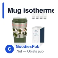 Mug isotherme personnalisable inox et silicone 450 ml avec logo - Silva - Miniature 1