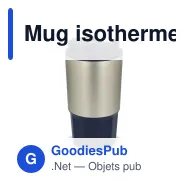 Mug isotherme personnalisable inox et silicone 450 ml avec logo - Silva - Miniature 2