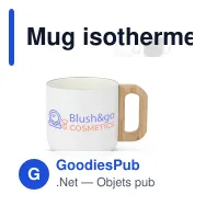 Mug isotherme personnalisable céramique et inox 330 ml avec logo - T-ceramic Thames - Miniature 1
