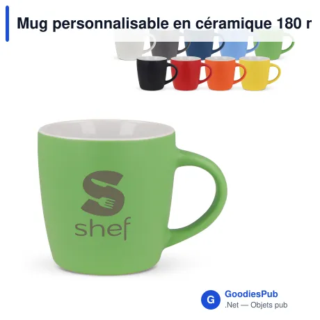 Mug personnalisable en céramique 180 ml avec logo - York