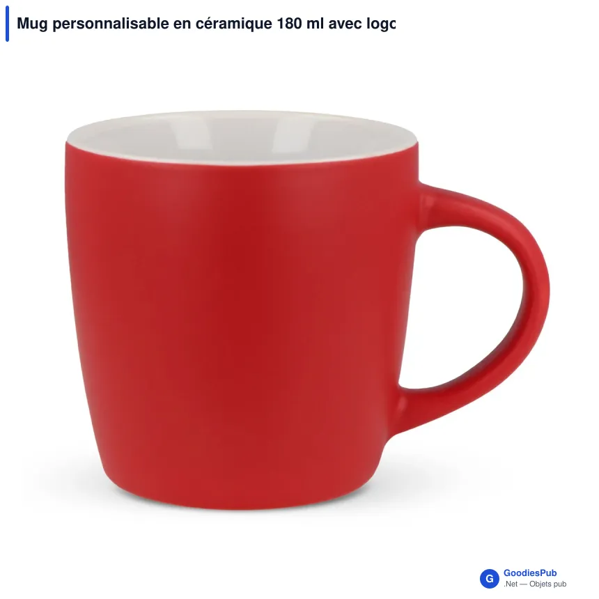 Mug personnalisable en céramique 180 ml avec logo - York - Image 2
