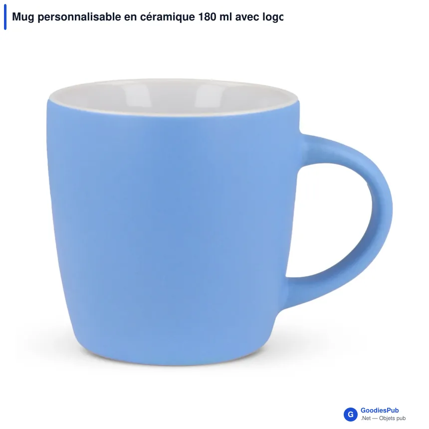 Mug personnalisable en céramique 180 ml avec logo - York - Image 3