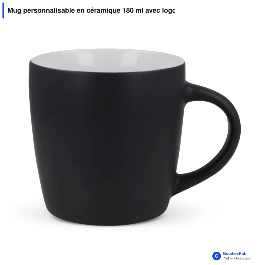 Mug personnalisable en céramique 180 ml avec logo - York - Image 4