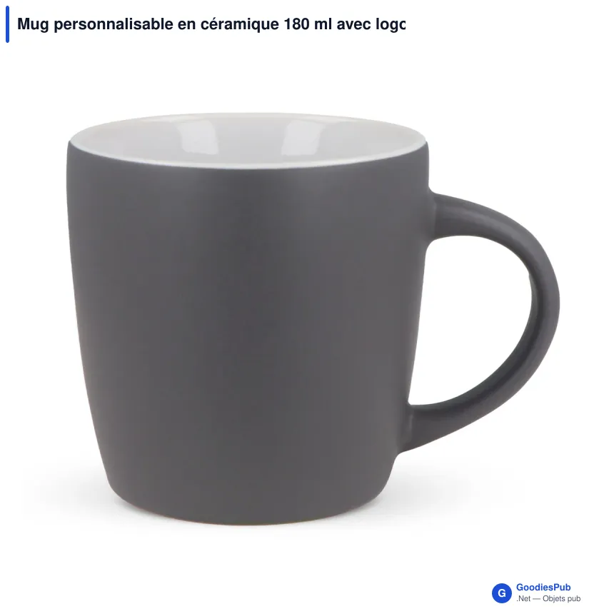 Mug personnalisable en céramique 180 ml avec logo - York - Image 5