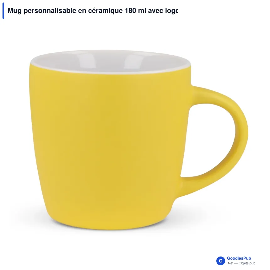 Mug personnalisable en céramique 180 ml avec logo - York - Image 7