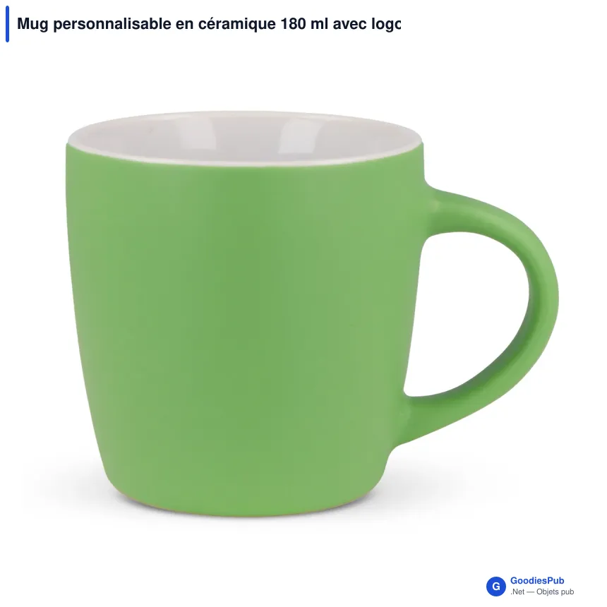 Mug personnalisable en céramique 180 ml avec logo - York - Image 8