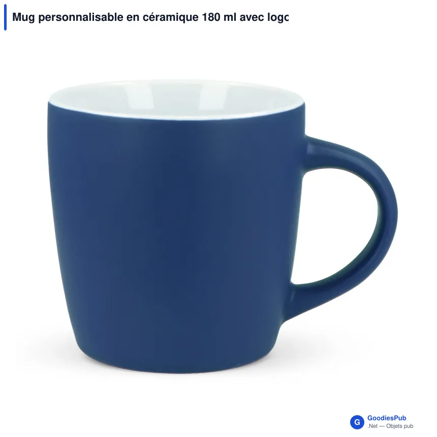 Mug personnalisable en céramique 180 ml avec logo - York - Image 9