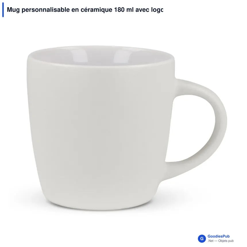 Mug personnalisable en céramique 180 ml avec logo - York - Image 10
