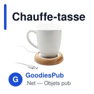 Chauffe-tasse personnalisable en bambou avec logo - MUGLET - Miniature 2