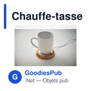 Chauffe-tasse personnalisable en bambou avec logo - MUGLET - Miniature 3