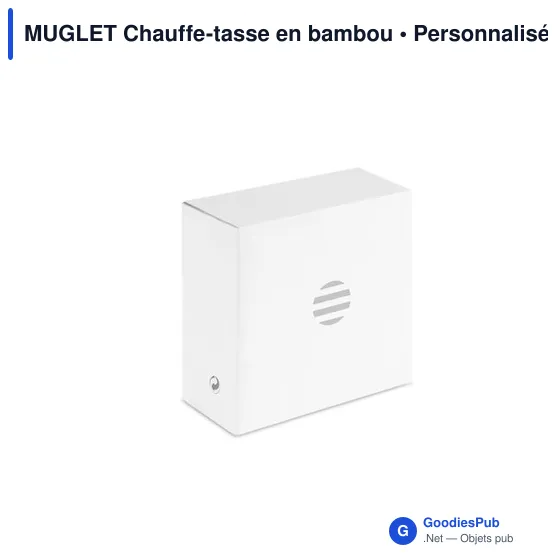 Chauffe-tasse personnalisable en bambou avec logo - MUGLET - Image 6