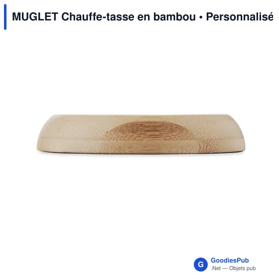 Chauffe-tasse personnalisable en bambou avec logo - MUGLET - Image 8
