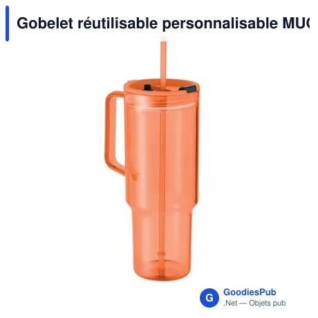 Gobelet réutilisable personnalisable MUGORA avec logo