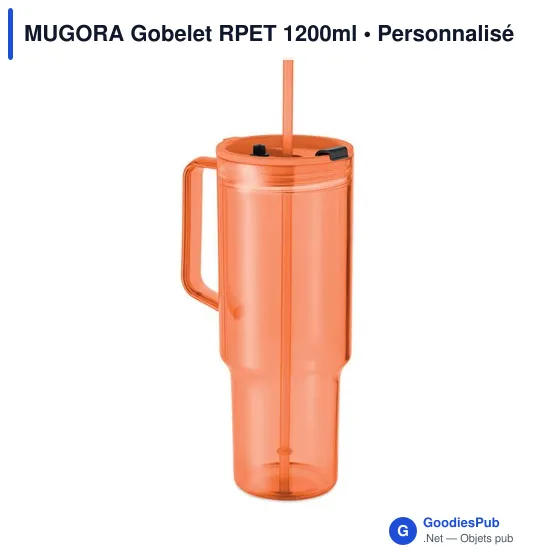 Gobelet réutilisable personnalisable MUGORA avec logo - Image 1