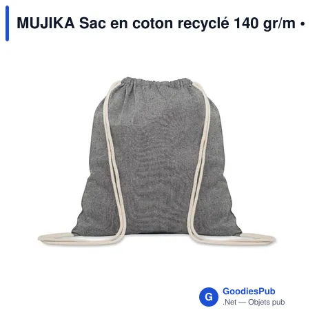 MUJIKA Sac en coton recyclé 140 gr/m