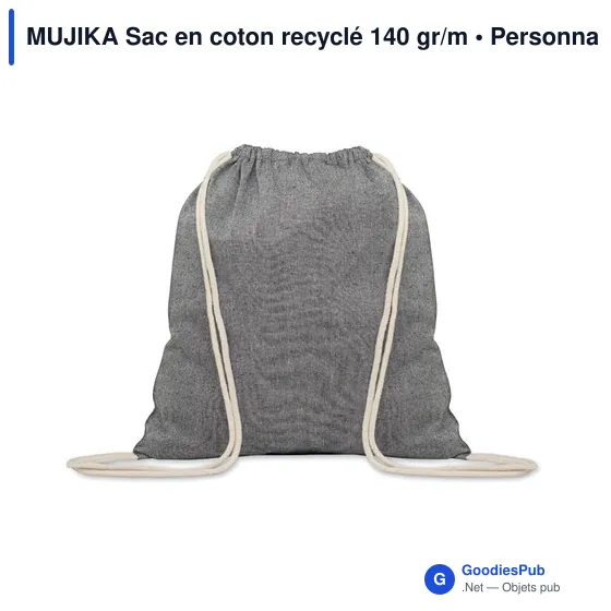 MUJIKA Sac en coton recyclé 140 gr/m - Image 2