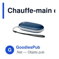 Chauffe-main électrique personnalisable MUKAVA avec logo - Miniature 1
