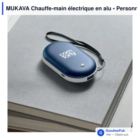 Chauffe-main électrique personnalisable MUKAVA avec logo - Image 5