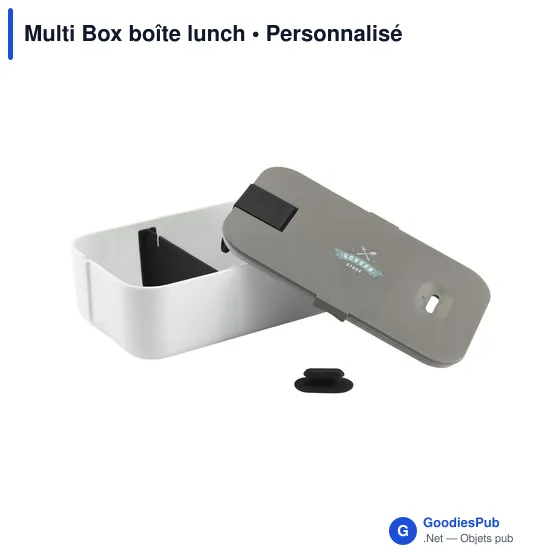 Boîte à déjeuner personnalisable Multi Box avec logo - Image 1