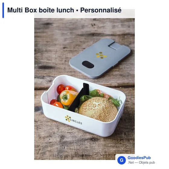 Boîte à déjeuner personnalisable Multi Box avec logo - Image 2
