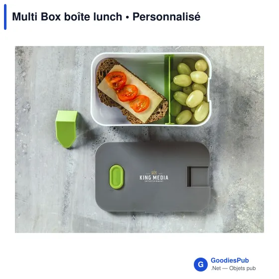 Boîte à déjeuner personnalisable Multi Box avec logo - Image 11