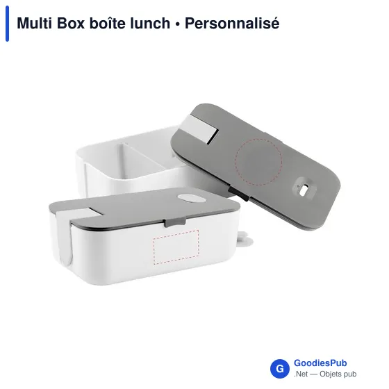 Boîte à déjeuner personnalisable Multi Box avec logo - Image 3