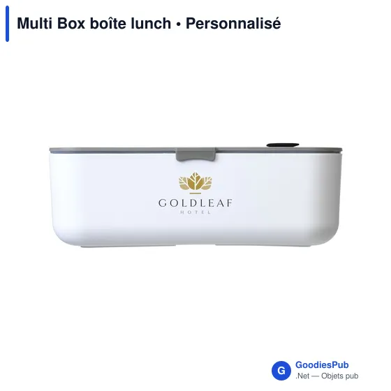 Boîte à déjeuner personnalisable Multi Box avec logo - Image 4