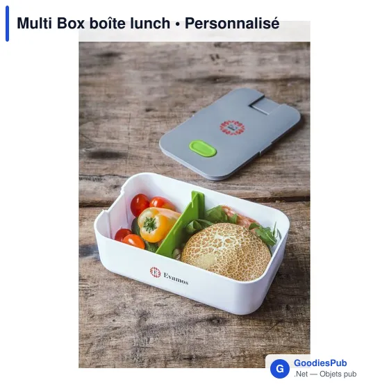 Boîte à déjeuner personnalisable Multi Box avec logo - Image 9