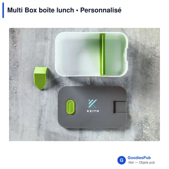 Boîte à déjeuner personnalisable Multi Box avec logo - Image 10