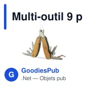 Multi-outil personnalisable 9 pièces avec logo - Rafael - Miniature 1