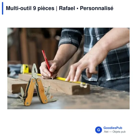 Multi-outil personnalisable 9 pièces avec logo - Rafael - Image 2