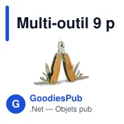 Multi-outil personnalisable 9 pièces avec logo - Rafael - Miniature 3
