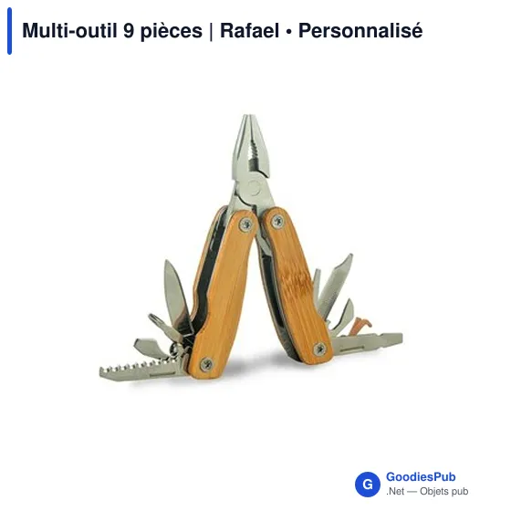 Multi-outil personnalisable 9 pièces avec logo - Rafael - Image 3