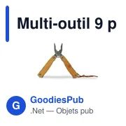 Multi-outil personnalisable 9 pièces avec logo - Rafael - Miniature 4