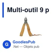 Multi-outil personnalisable 9 pièces avec logo - Rafael - Miniature 5