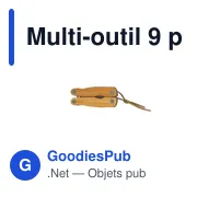 Multi-outil personnalisable 9 pièces avec logo - Rafael - Miniature 6