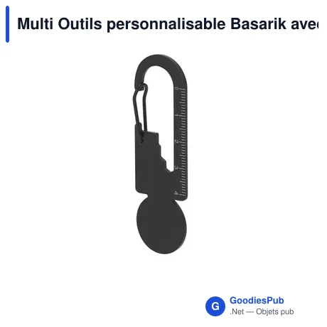 Multi Outils personnalisable Basarik avec logo - 8 fonctions pratiques