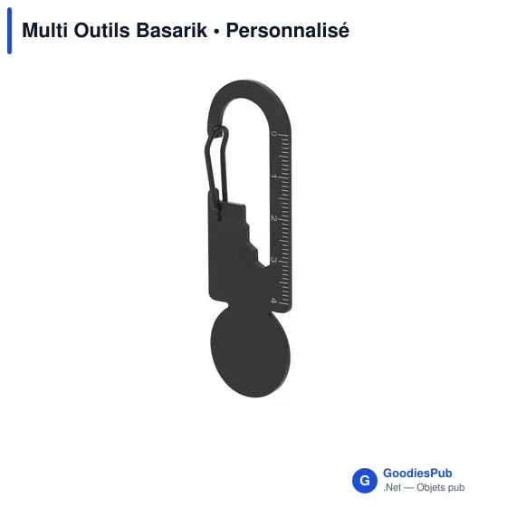 Multi Outils personnalisable Basarik avec logo - 8 fonctions pratiques - Image 1