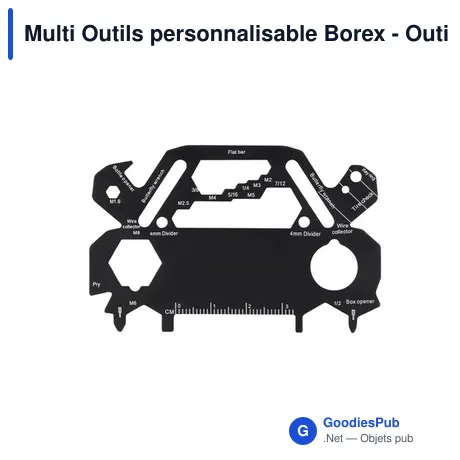 Multi Outils personnalisable Borex - Outil multifonction avec logo