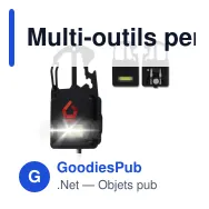Multi-outils personnalisable compact 7 fonctions avec logo - R-ABS recyclé - Miniature 1